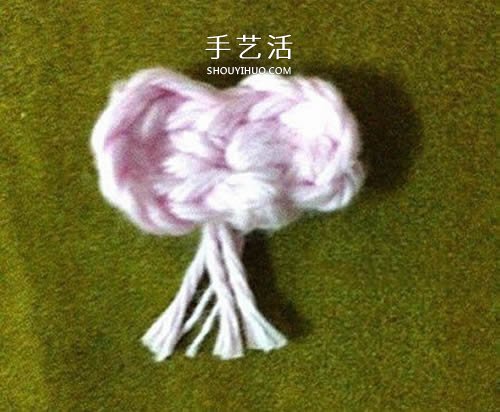 小巧可愛帶掛環(huán) 正方形杯墊的鉤針編織圖解 -  rpnrmr.com