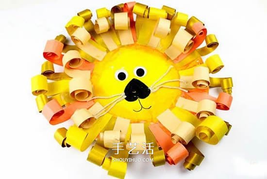用一次性紙盤做獅子 幼兒園自制獅子的教程 -  rpnrmr.com