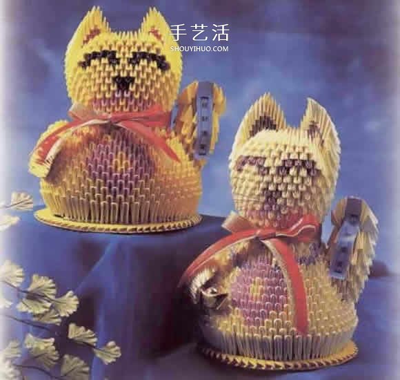 招財(cái)招福的吉祥物！三角插招財(cái)貓的做法圖解 -  rpnrmr.com