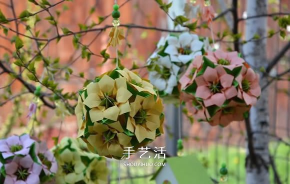 三張紙折八瓣花的折法圖解 還能做成立體花球 -  rpnrmr.com