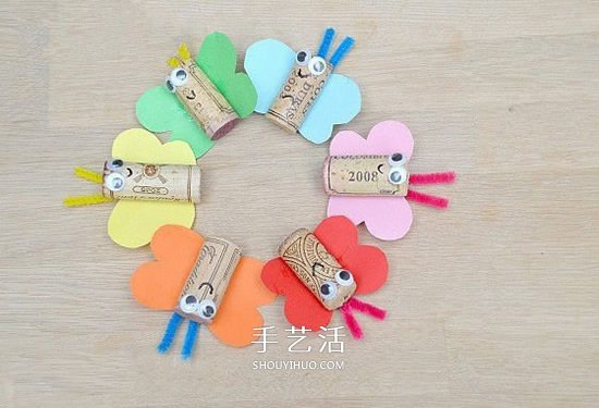 紅酒瓶塞做蝴蝶 簡(jiǎn)單幼兒環(huán)保手工制作教程 -  rpnrmr.com