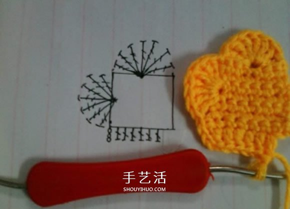 簡單鉤針編織教程：毛線愛心小掛飾的織法 -  rpnrmr.com