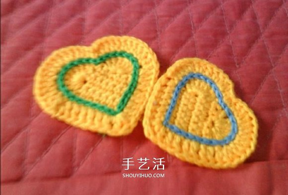 簡單鉤針編織教程：毛線愛心小掛飾的織法 -  rpnrmr.com