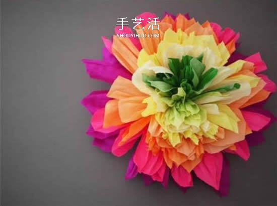 七種顏色似彩虹！皺紋紙做七彩紙花的方法 -  rpnrmr.com