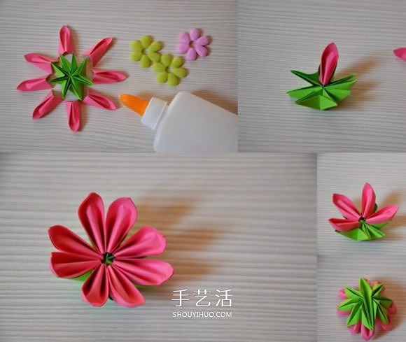 簡單又很漂亮的紙花 手工八瓣花的折紙圖解 -  rpnrmr.com