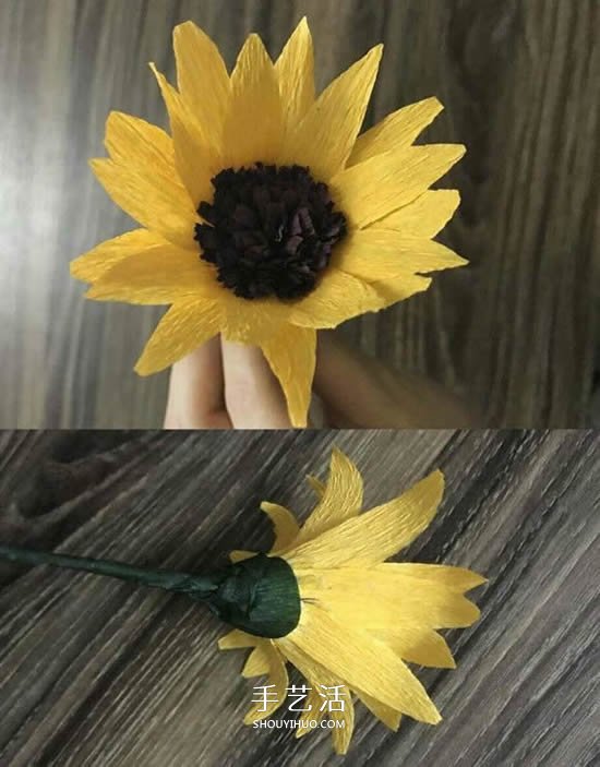 DIY手揉紙向日葵的方法 簡單易學太陽花制作 -  rpnrmr.com