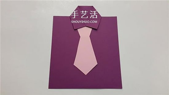創(chuàng)意父親節(jié)賀卡手工制作 卡紙做襯衫領(lǐng)帶卡片 -  rpnrmr.com