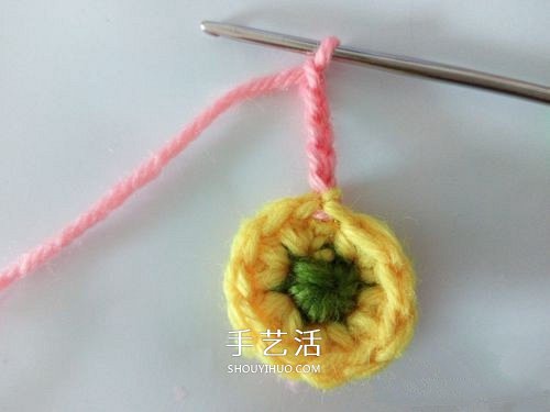 超可愛(ài)毛線小花的鉤法 鉤針編織六瓣花圖解 -  rpnrmr.com