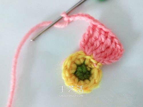 超可愛(ài)毛線小花的鉤法 鉤針編織六瓣花圖解 -  rpnrmr.com
