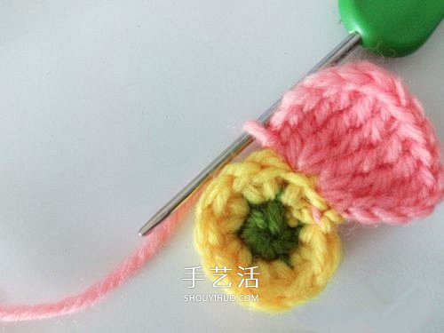 超可愛(ài)毛線小花的鉤法 鉤針編織六瓣花圖解 -  rpnrmr.com