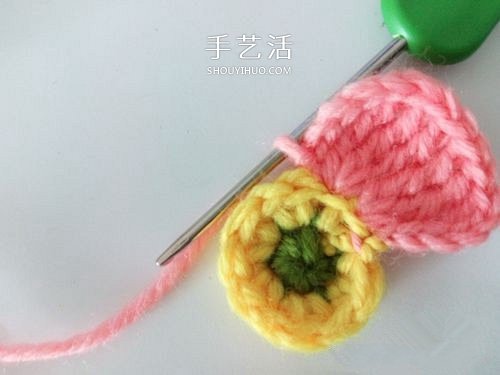 超可愛(ài)毛線小花的鉤法 鉤針編織六瓣花圖解 -  rpnrmr.com