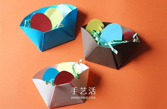 幼兒用卡紙折紙盒教程 手工制作復(fù)活節(jié)彩蛋 -  rpnrmr.com