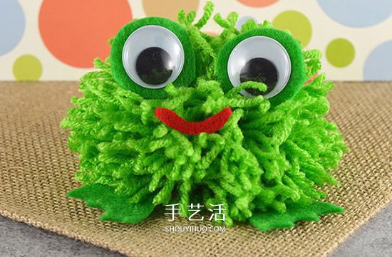 毛線小青蛙手工制作 幼兒做毛線球青蛙的方法 -  rpnrmr.com