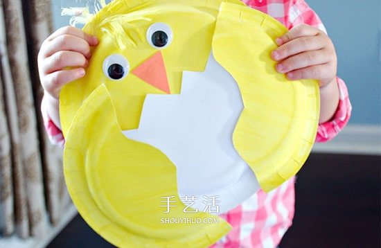 幼兒自制生日禮物教程 用紙盤做破殼的小雞 -  rpnrmr.com
