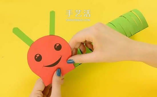 幼兒手工毛毛蟲做法 卡紙制作毛毛蟲簡單教程 -  rpnrmr.com