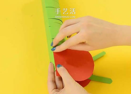 幼兒手工毛毛蟲做法 卡紙制作毛毛蟲簡單教程 -  rpnrmr.com