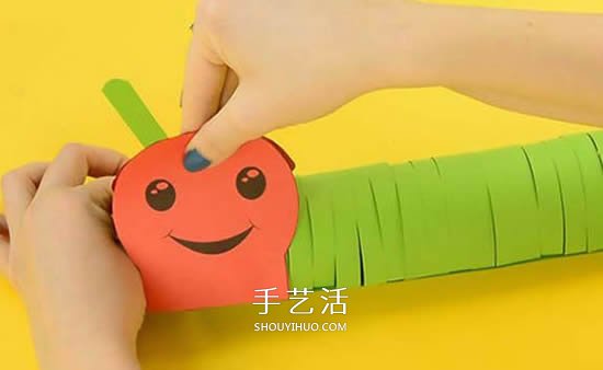 幼兒手工毛毛蟲做法 卡紙制作毛毛蟲簡單教程 -  rpnrmr.com
