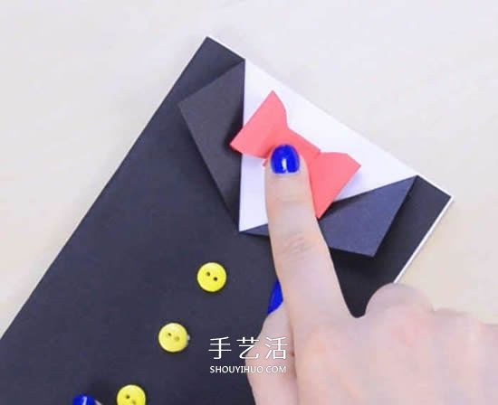 有趣的父親節(jié)卡片DIY制作 穿黑西裝打領(lǐng)結(jié)！ -  rpnrmr.com