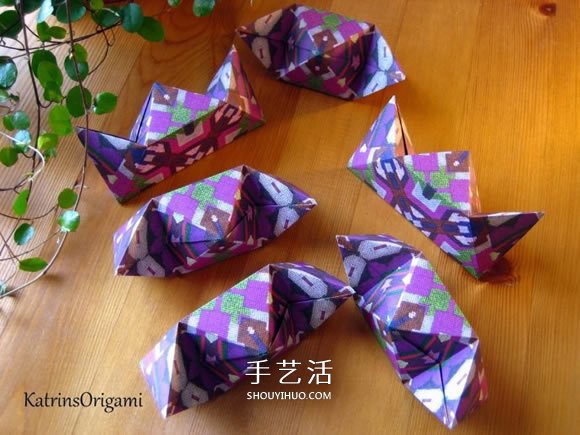 拼紙制作花球的方法 立體星星的折疊步驟 -  rpnrmr.com