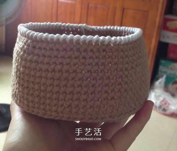 毛線收納籃怎么編織 鉤針編織圓形收納筐圖解 -  rpnrmr.com
