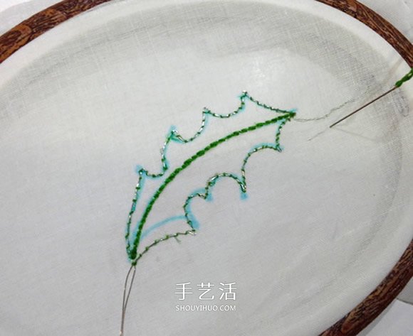 立體葉子的刺繡方法 手工刺繡雙色葉子圖解 -  rpnrmr.com