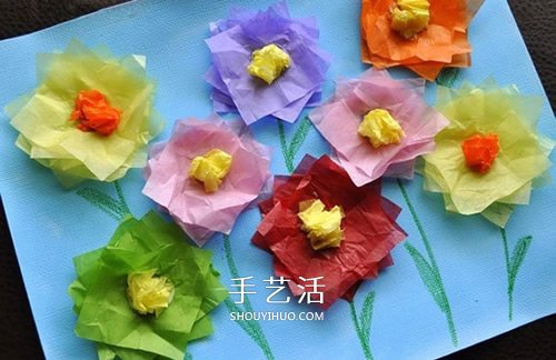 彩紙貼畫手工制作 用彩紙貼出美麗的花朵畫 -  rpnrmr.com