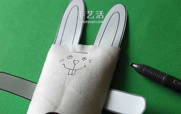 幼兒園廢物利用做小白兔 卷紙筒制作兔子圖解 -  rpnrmr.com