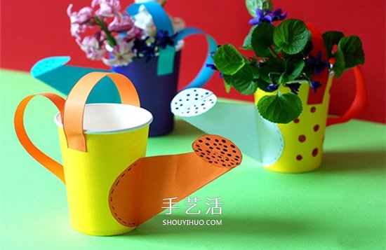 一次性紙杯制作灑水壺 幼兒手工灑水壺的做法 -  rpnrmr.com