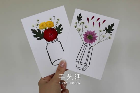 自制母親節(jié)壓花卡片 用干花做賀卡的方法圖解 -  rpnrmr.com