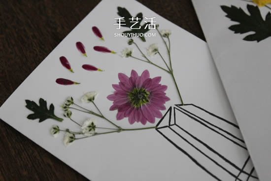 自制母親節(jié)壓花卡片 用干花做賀卡的方法圖解 -  rpnrmr.com