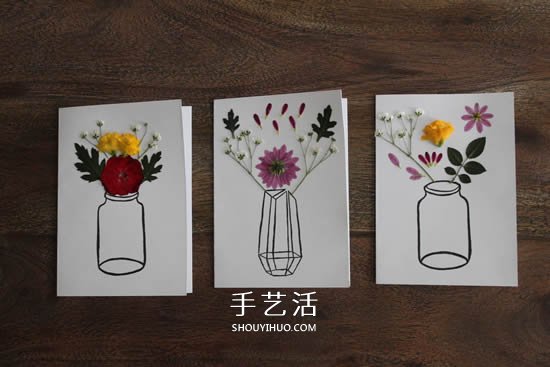 自制母親節(jié)壓花卡片 用干花做賀卡的方法圖解 -  rpnrmr.com