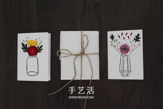 自制母親節(jié)壓花卡片 用干花做賀卡的方法圖解 -  rpnrmr.com