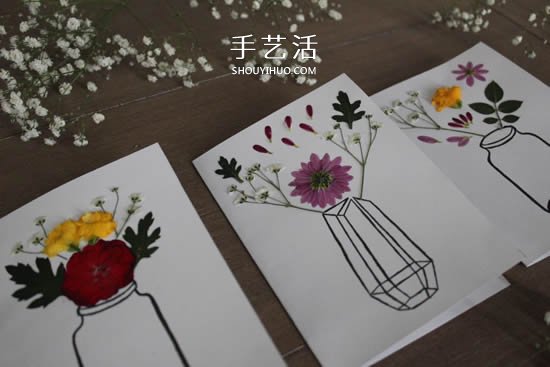 自制母親節(jié)壓花卡片 用干花做賀卡的方法圖解 -  rpnrmr.com