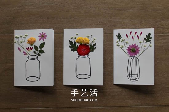自制母親節(jié)壓花卡片 用干花做賀卡的方法圖解 -  rpnrmr.com