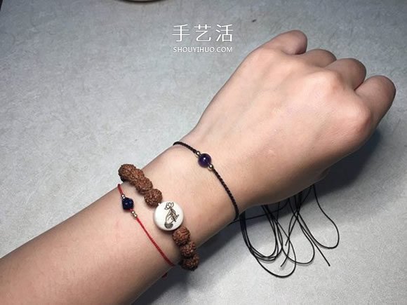 小清新四股繩手鏈的編法 手工編可愛(ài)手繩圖解 -  rpnrmr.com