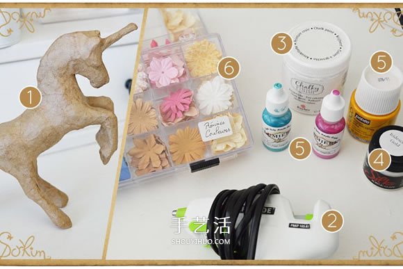 精美獨角獸裝飾品DIY 粘土雕塑改造做擺件 -  rpnrmr.com