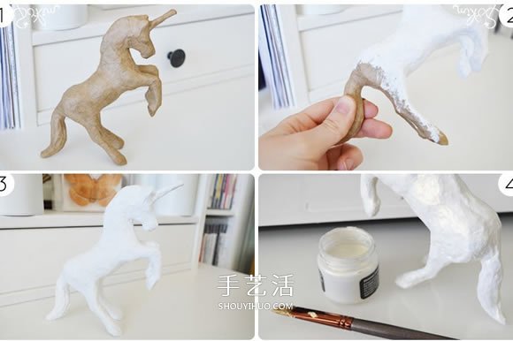 精美獨角獸裝飾品DIY 粘土雕塑改造做擺件 -  rpnrmr.com