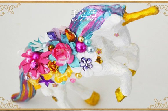 精美獨角獸裝飾品DIY 粘土雕塑改造做擺件 -  rpnrmr.com