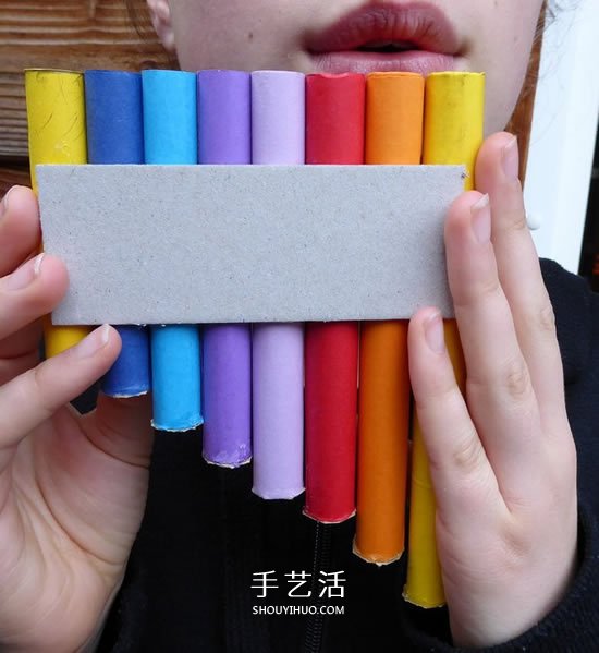 自制簡(jiǎn)易排簫的方法 兒童用卡紙做排簫玩具 -  rpnrmr.com