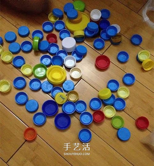 幼兒園瓶蓋小制作 用瓶蓋拼貼美麗的插花畫 -  rpnrmr.com