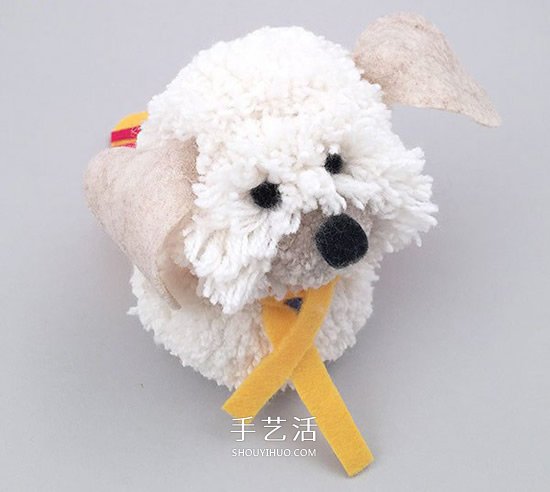 毛線球創(chuàng)意DIY 手工做一只超萌帶披風(fēng)的狗狗 -  rpnrmr.com