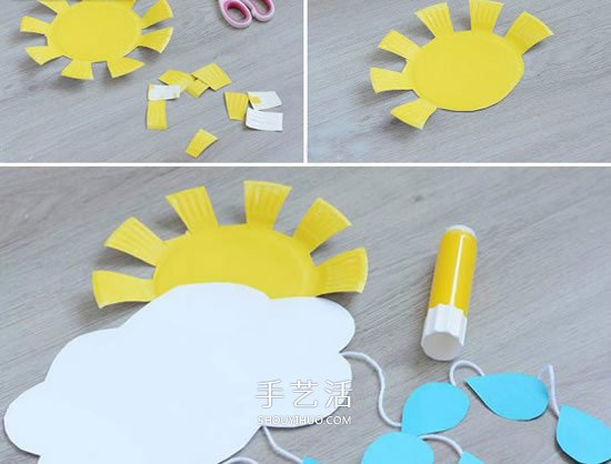 簡單太陽雨掛飾的做法 幼兒紙盤制作太陽雨 -  rpnrmr.com
