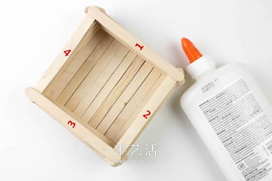 雪糕棍手工制作收納盒 DIY帶蓋方形收納盒做法 -  rpnrmr.com