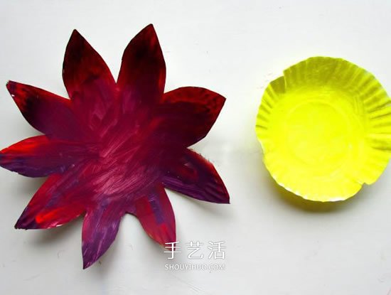 用紙盤制作向日葵的方法 簡易紙盤向日葵DIY -  rpnrmr.com
