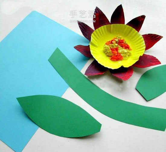 用紙盤制作向日葵的方法 簡易紙盤向日葵DIY -  rpnrmr.com