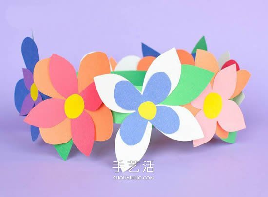 兒童手工制作花環(huán)頭飾 DIY卡紙花環(huán)的簡單做法 -  rpnrmr.com