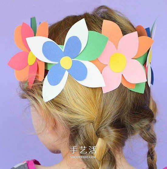 兒童手工制作花環(huán)頭飾 DIY卡紙花環(huán)的簡單做法 -  rpnrmr.com