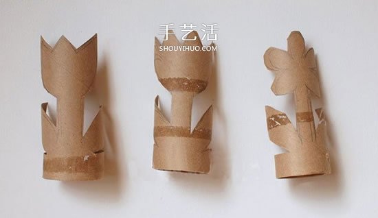 衛(wèi)生紙筒手工制作植物 簡單花朵、多肉的做法 -  rpnrmr.com