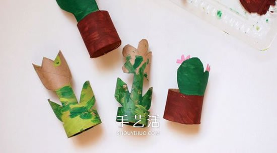 衛(wèi)生紙筒手工制作植物 簡單花朵、多肉的做法 -  rpnrmr.com