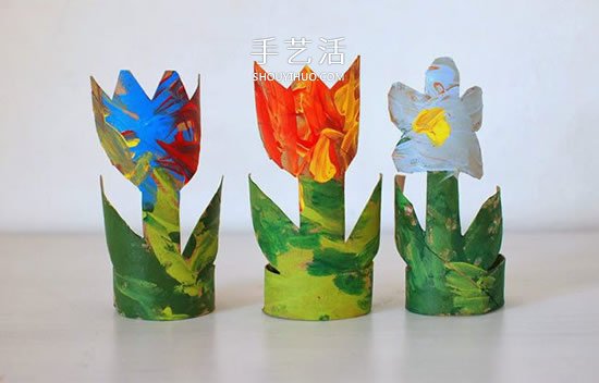 衛(wèi)生紙筒手工制作植物 簡單花朵、多肉的做法 -  rpnrmr.com